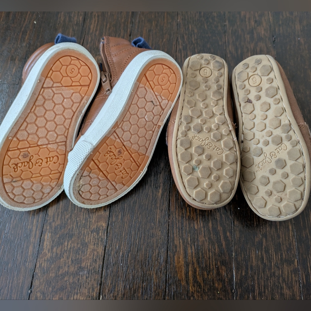 TWO Pairs of Cat & Jack Toddler Brown Shoes - Boots and Loafers - Picture 4 of 4
